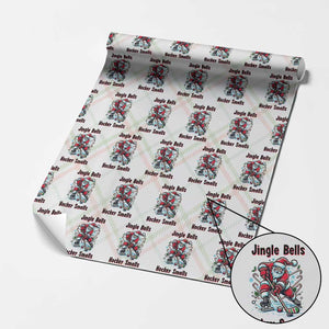 Jingle Bells Hockey Smells Wrapping Paper Roll Funny Santa Ice Hockey Christmas Gift TS12 Christmas Plaid Print Your Wear