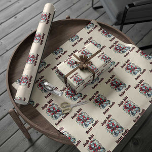 Jingle Bells Hockey Smells Wrapping Paper Roll Funny Santa Ice Hockey Christmas Gift TS12 Beige Print Your Wear