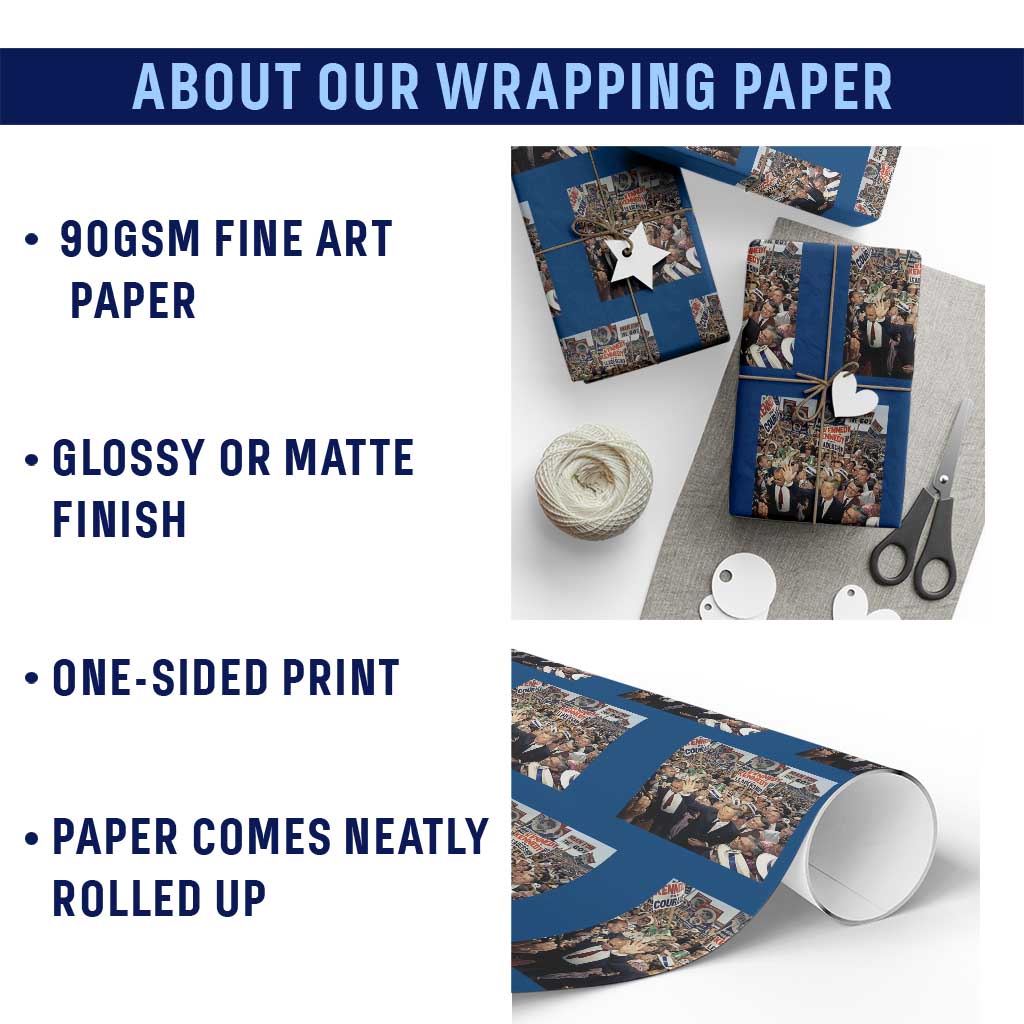 John F Kennedy American President History Wrapping Paper Roll TS14 Print Your Wear