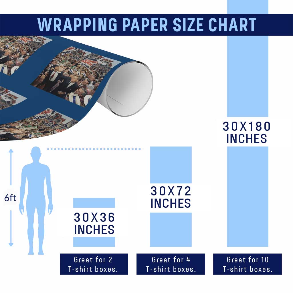 John F Kennedy American President History Wrapping Paper Roll TS14 Print Your Wear