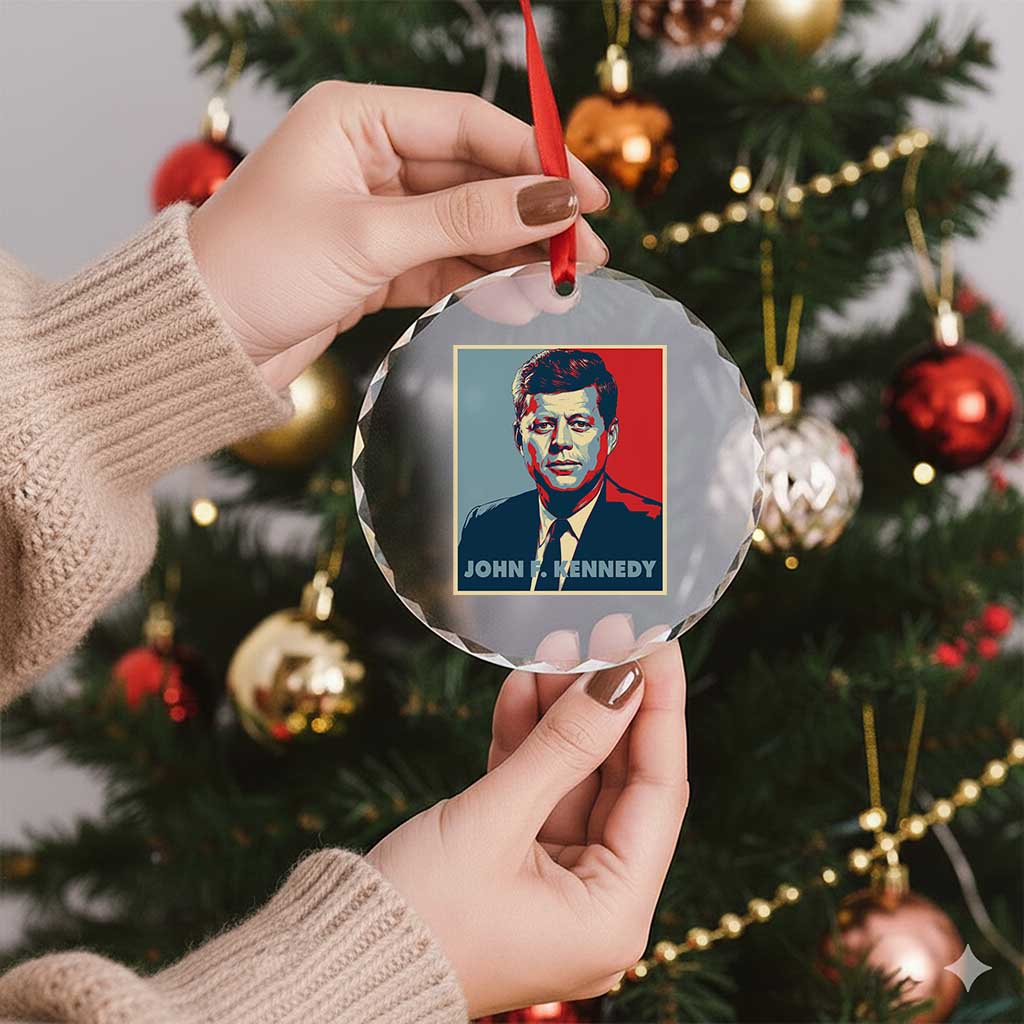 John F Kennedy Crystal Glass Ornament American President History US Presidential Leader TS14 Print Your Wear