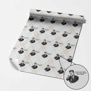John F. Kennedy President Quote Wrapping Paper Roll If Not Us Who If Not Now When TS14 Christmas Plaid Print Your Wear