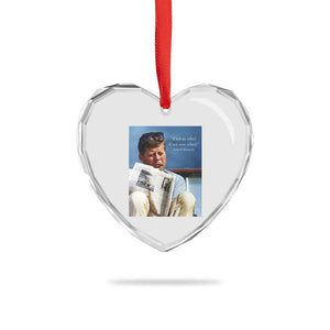 John F. Kennedy Smoking Smoker Heart Crystal Glass Ornament If Not Us Who If Not Now When Quote TS14 Print Your Wear