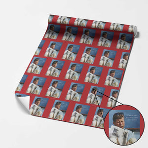 John F. Kennedy Smoking Smoker Wrapping Paper Roll If Not Us Who If Not Now When Quote TS14 Red Print Your Wear
