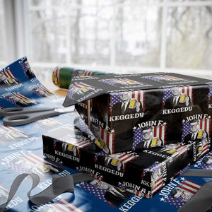 John F Kennedy Wrapping Paper Roll 4th of July America Flag Beer TS14 Black Print Your Wear
