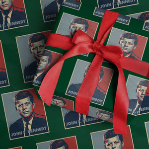 John F Kennedy Wrapping Paper Roll American President History US Presidential Leader TS14 Green Print Your Wear