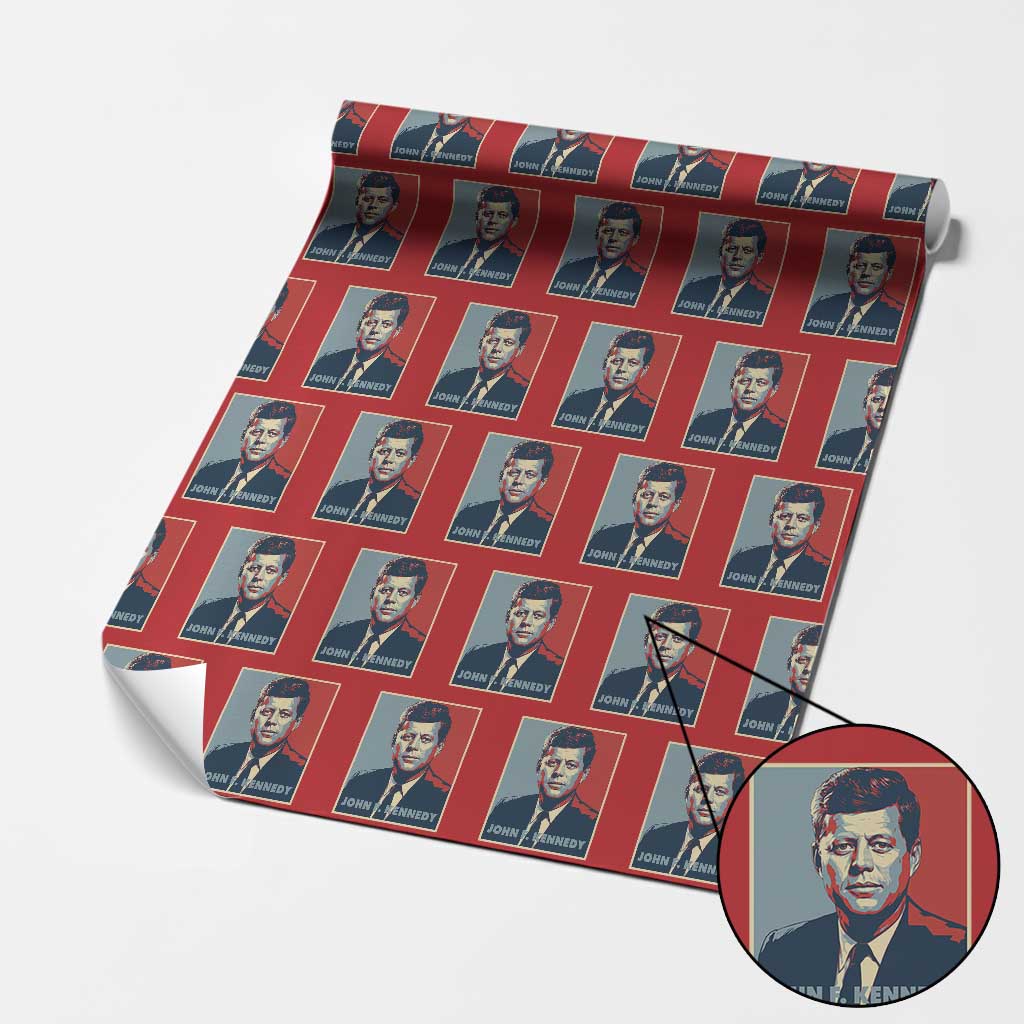 John F Kennedy Wrapping Paper Roll American President History US Presidential Leader TS14 Red Print Your Wear