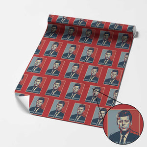 John F Kennedy Wrapping Paper Roll American President History US Presidential Leader TS14 Red Print Your Wear