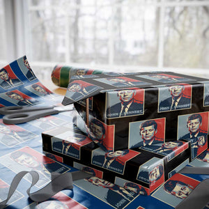 John F Kennedy Wrapping Paper Roll American President History US Presidential Leader TS14 Black Print Your Wear
