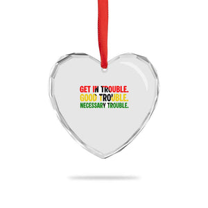 John Lewis Quote Affrican American Heart Crystal Glass Ornament Get in Good Necessary Trouble TS14 Print Your Wear
