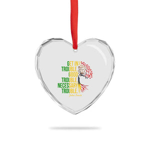 John Lewis Quote Civil Rights Heart Crystal Glass Ornament Get in Good Necessary Trouble TS14 Print Your Wear