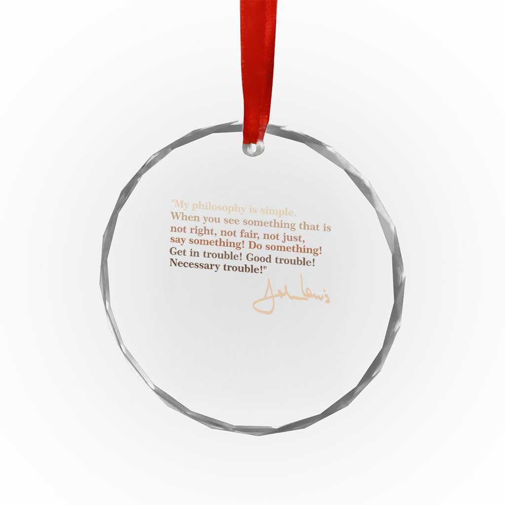 John Lewis Quote Crystal Glass Ornament Black History Month TS14 Print Your Wear