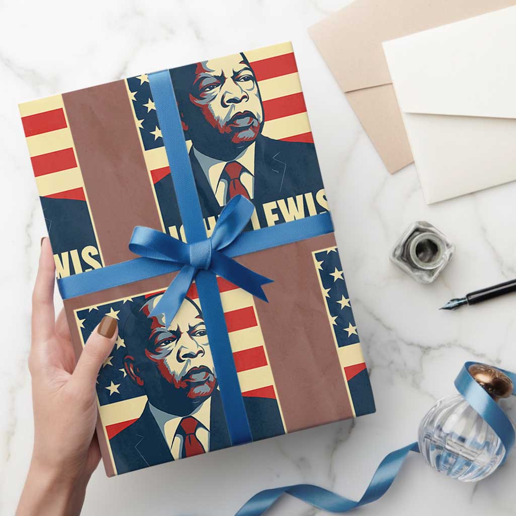 John Lewis Wrapping Paper Roll Black History Month TS14 Mocha Print Your Wear