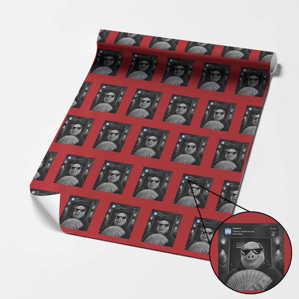 John Pork Meme Wrapping Paper Roll There Is Motion At Your Front Door Funny Brainrot