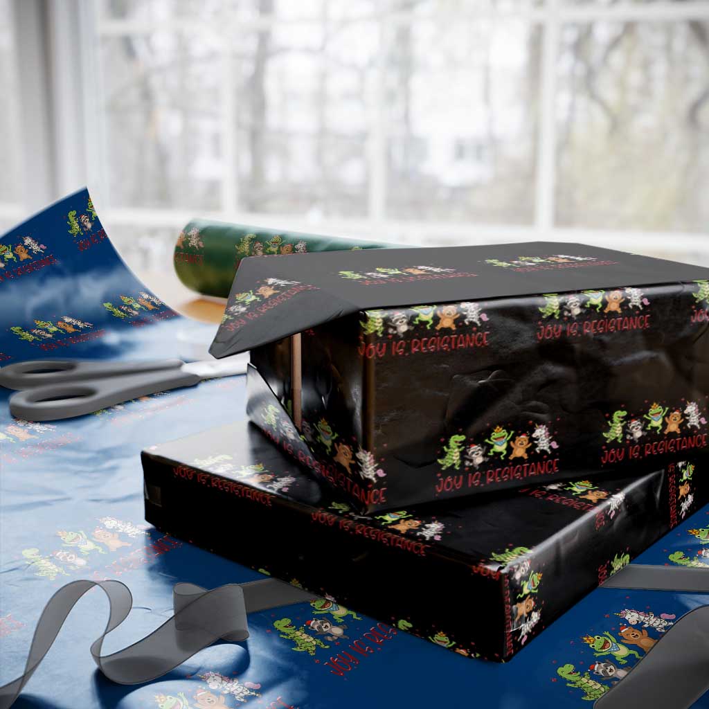 Joy Is Resistance Wrapping Paper Roll Funny Portland Frog Protest Xmas Gift TS12 Black Print Your Wear