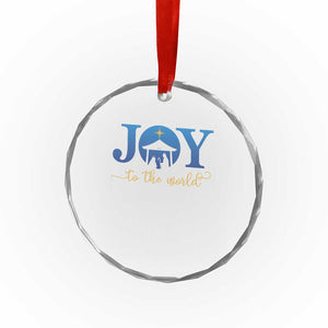 Joy To The World Crystal Glass Ornament Christian Christmas Nativity Scene Star Of Bethlehem TS11 Print Your Wear