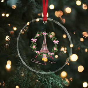 Joyeux Noel Eiffel Tower Christmas In Paris Crystal Glass Ornament TS09 Print Your Wear