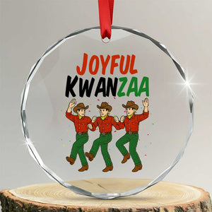 Joyful Kwanzaa Cowboy Crystal Glass Ornament Festival Of Lights African Heritage Gift - Print Your Wear