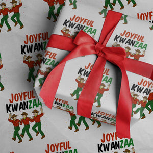 Joyful Kwanzaa Cowboy Wrapping Paper Roll Festival Of Lights African Heritage Gift TS12 White Print Your Wear
