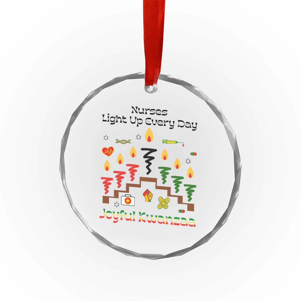 Joyful Kwanzaa Nurse Gift Crystal Glass Ornament Light Up Everyday TS12 Print Your Wear