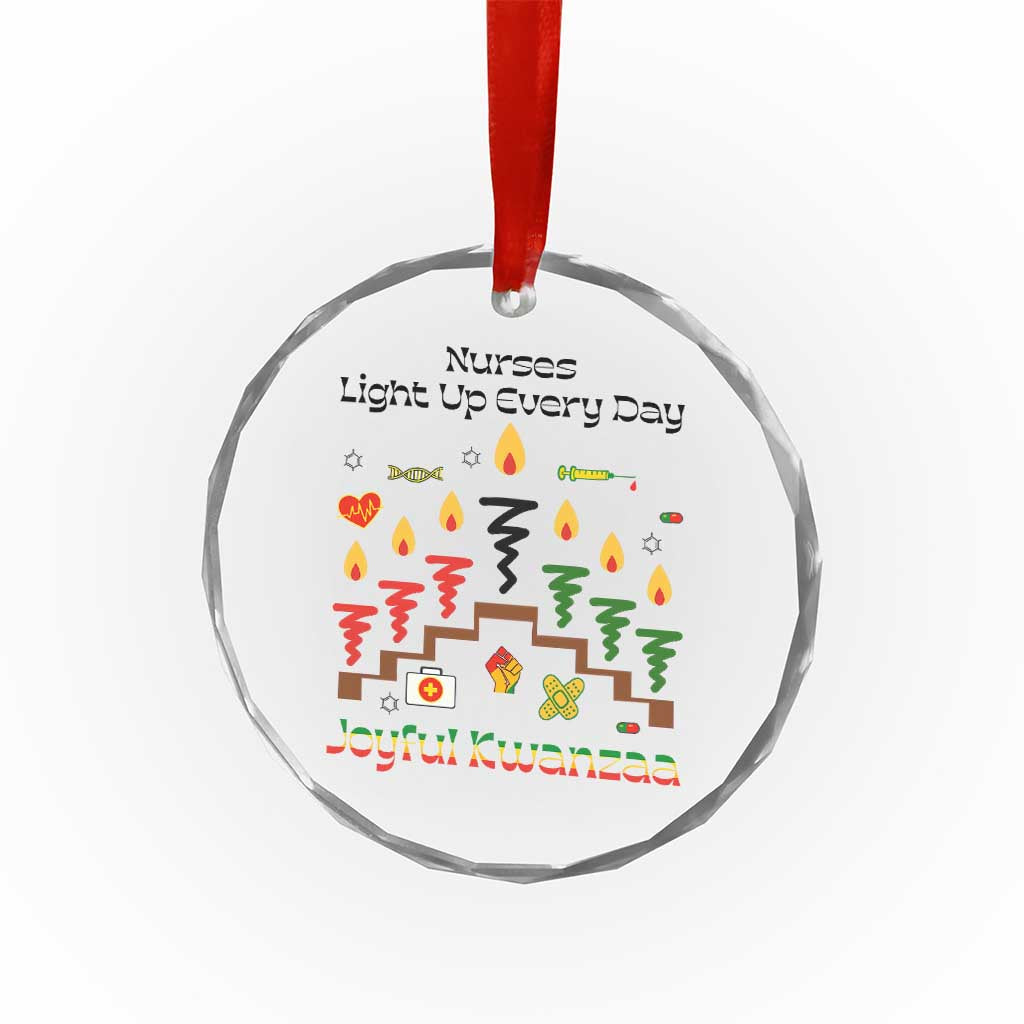 Joyful Kwanzaa Nurse Gift Crystal Glass Ornament Light Up Everyday TS12 Print Your Wear