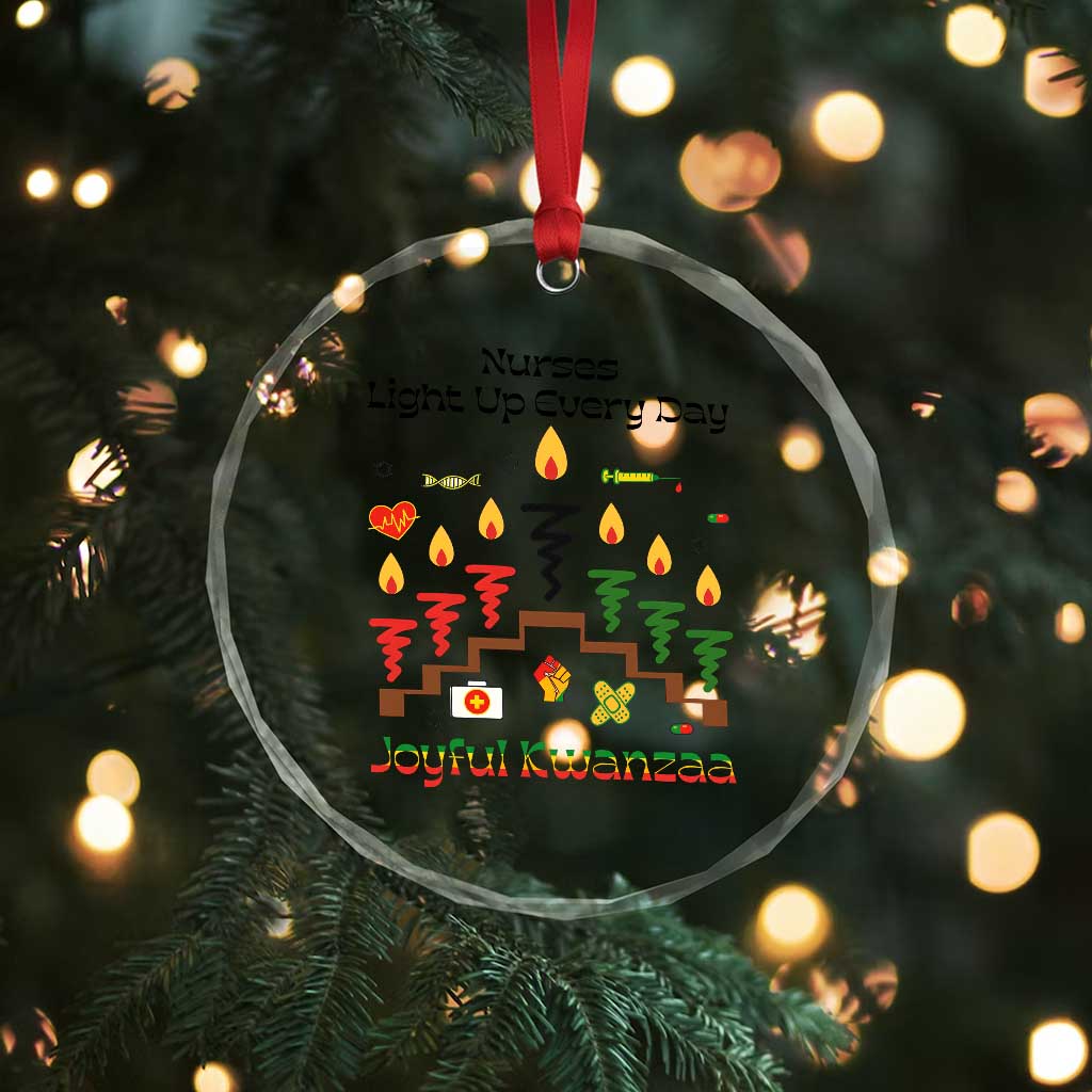 Joyful Kwanzaa Nurse Gift Crystal Glass Ornament Light Up Everyday TS12 Print Your Wear