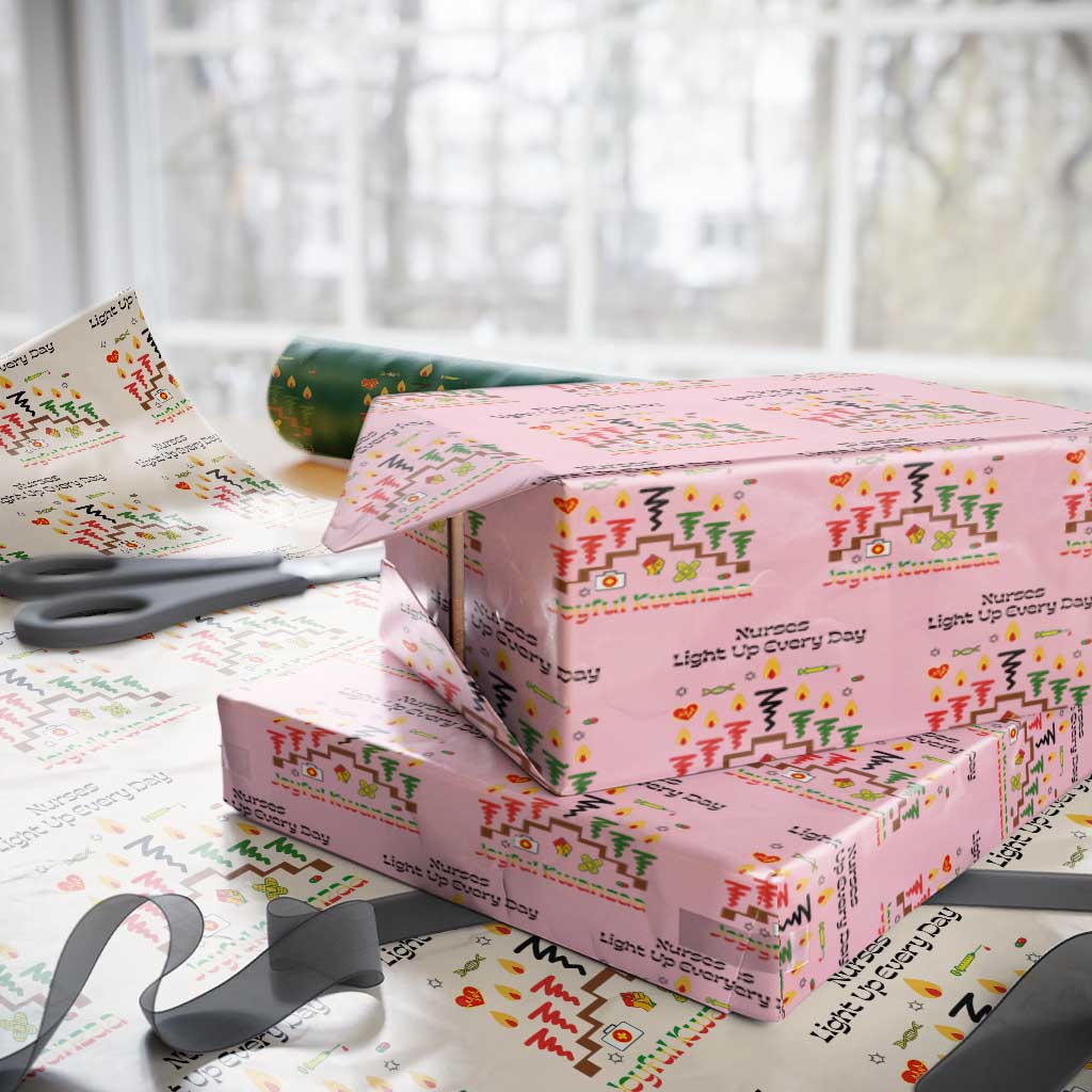 Joyful Kwanzaa Nurse Gift Wrapping Paper Roll Light Up Everyday TS12 Light Pink Print Your Wear