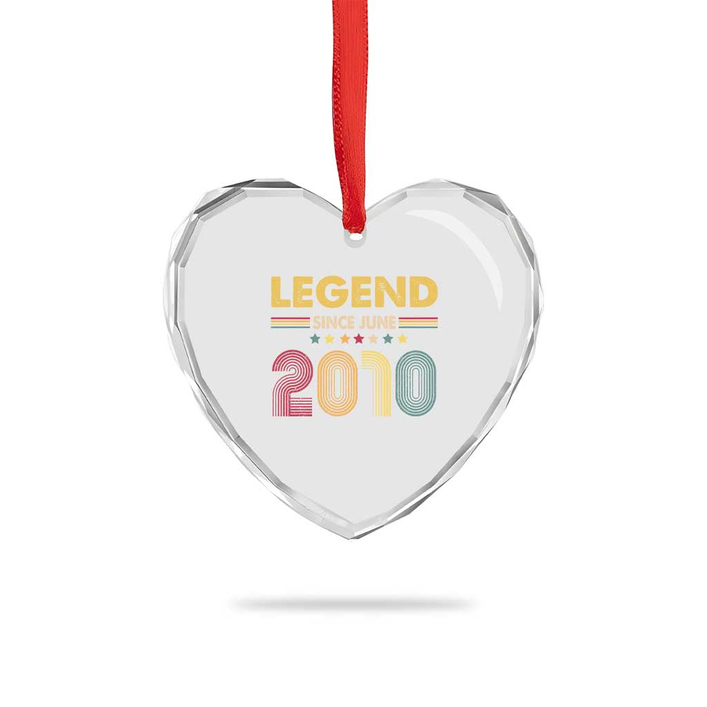 June 16th Birthday Heart Crystal Glass Ornament Legends Since June 2010 Retro Bday TS11 Print Your Wear