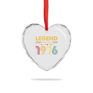 June 50th Birthday Heart Crystal Glass Ornament Legends Since June 1976 Retro Bday TS11 Print Your Wear
