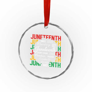 Juneteenth 1865 Crystal Glass Ornament Celebrate Black Freedom Breaking Every Chain TS02 Print Your Wear