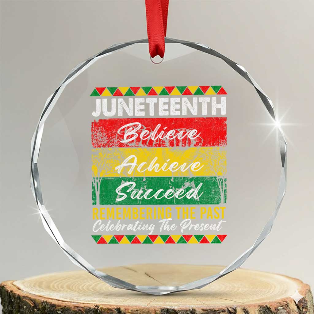 Juneteenth 1865 Crystal Glass Ornament Remembering The Past Black Freedom African Independence Day TS10 Transparent Glass 3'' Circle Print Your Wear