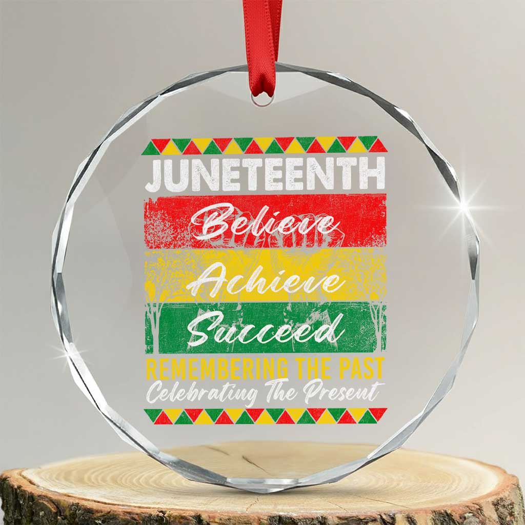 Juneteenth 1865 Crystal Glass Ornament Remembering The Past Black Freedom African Independence Day TS10 Transparent Glass 3'' Circle Print Your Wear