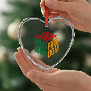 Juneteenth 1865 Freedom Heart Crystal Glass Ornament African American Pride TS12 Print Your Wear