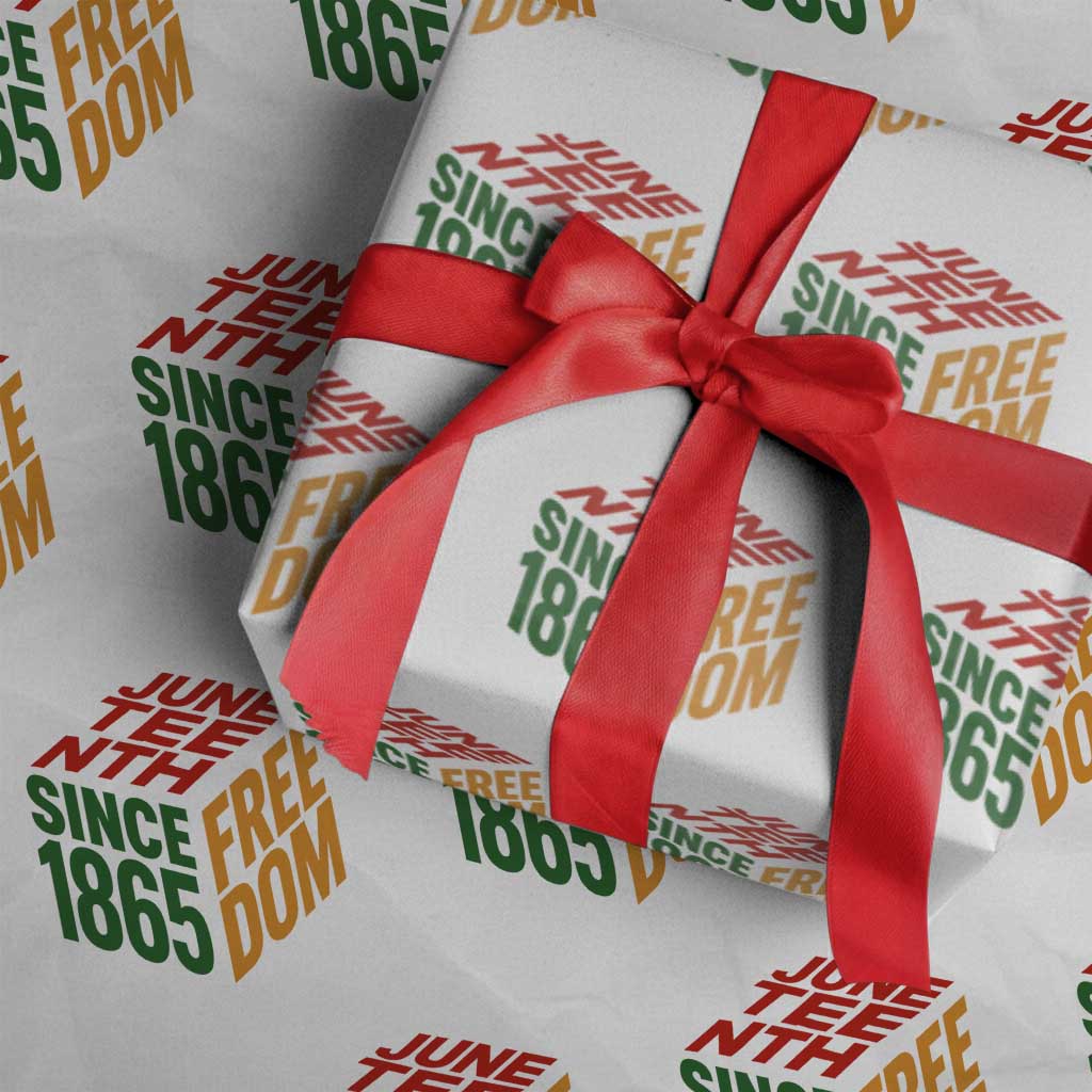 Juneteenth 1865 Freedom Wrapping Paper Roll African American Pride TS12 White Print Your Wear