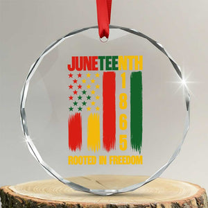 Juneteenth 1865 Freedom Pride Crystal Glass Ornament African American Heritage Graphic TS12 Transparent Glass 3'' Circle Print Your Wear