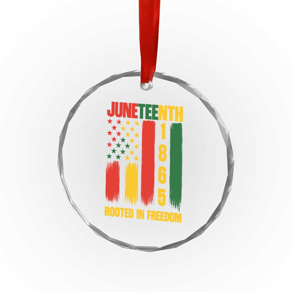 Juneteenth 1865 Freedom Pride Crystal Glass Ornament African American Heritage Graphic TS12 Print Your Wear