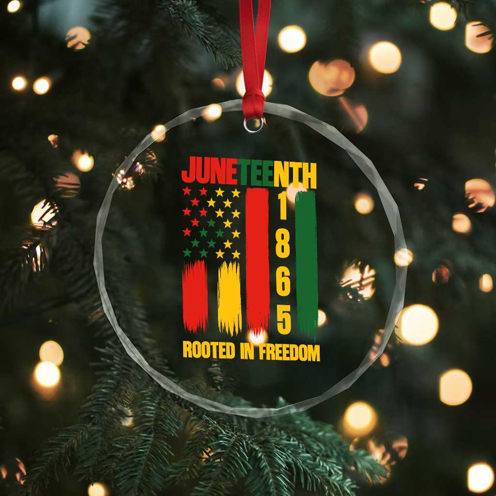 Juneteenth 1865 Freedom Pride Crystal Glass Ornament African American Heritage Graphic TS12 Print Your Wear