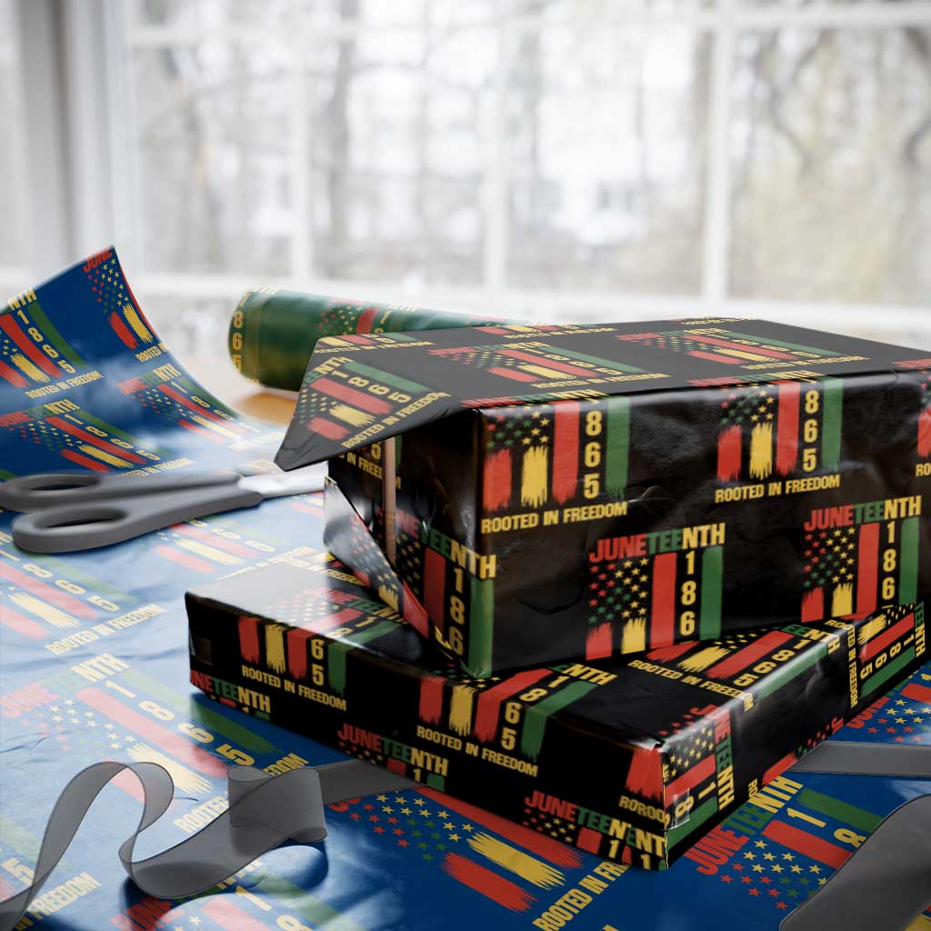 Juneteenth 1865 Freedom Pride Wrapping Paper Roll African American Heritage Graphic TS12 Black Print Your Wear
