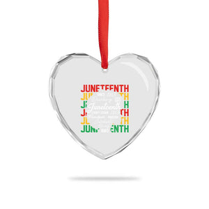 Juneteenth 1865 Heart Crystal Glass Ornament Celebrate Black Freedom Breaking Every Chain TS02 Print Your Wear