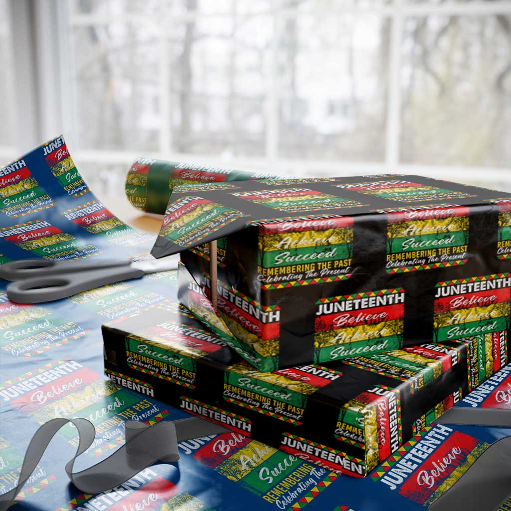 Juneteenth 1865 Wrapping Paper Roll Remembering The Past Black Freedom African Independence Day TS10 Black Print Your Wear