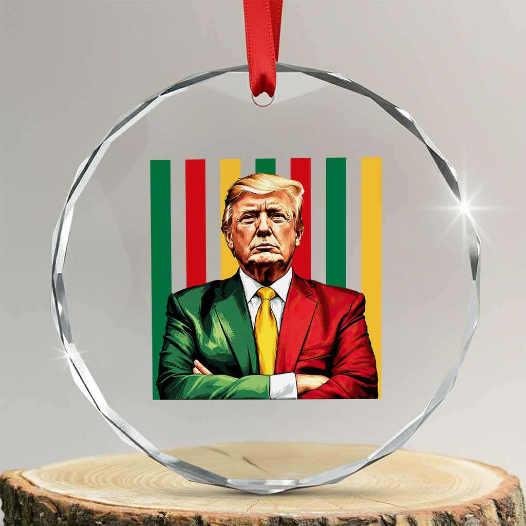 Juneteenth American Leader Inspiration Crystal Glass Ornament 1865 American Heritage Gift TS12 Transparent Glass 3'' Circle Print Your Wear