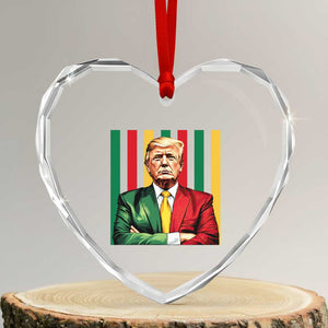 Juneteenth American Leader Inspiration Heart Crystal Glass Ornament 1865 American Heritage Gift