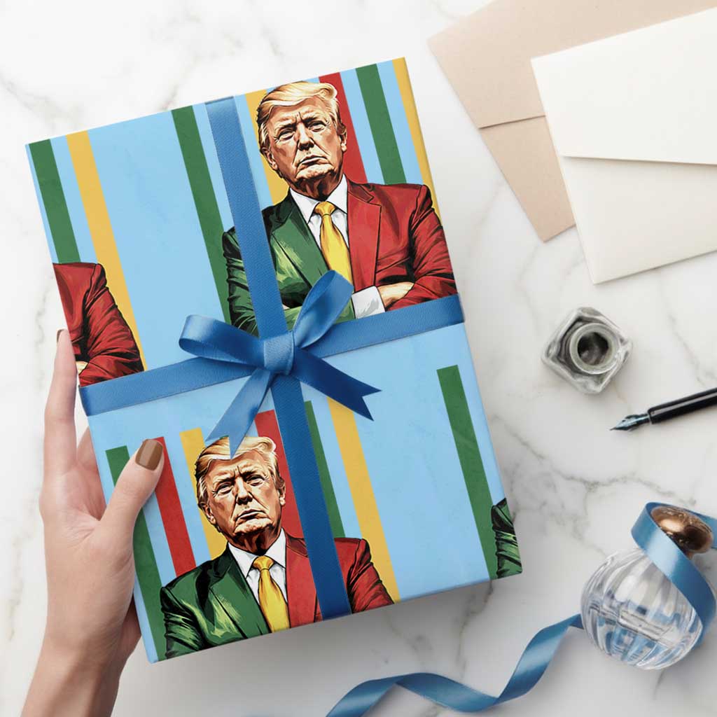 Juneteenth American Leader Inspiration Wrapping Paper Roll 1865 American Heritage Gift TS12 Light Blue Print Your Wear