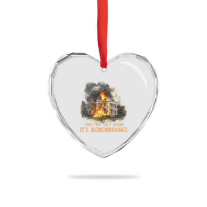 Juneteenth Ancestral Justice Heart Crystal Glass Ornament This Fire Aint Arson It is Remembrance Black History TS02 Print Your Wear