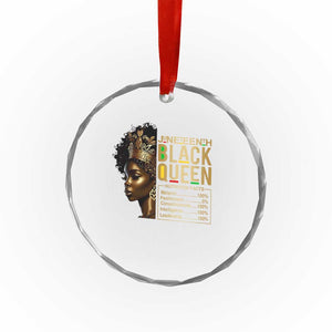 Juneteenth Black Queen Nutritional Facts Crystal Glass Ornament Afro Melanin Queen TS11 Print Your Wear
