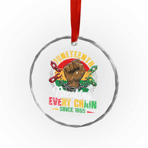 Juneteenth Breaking Every Chain Since 1865 Crystal Glass Ornament Retro Vintage TS10 Print Your Wear