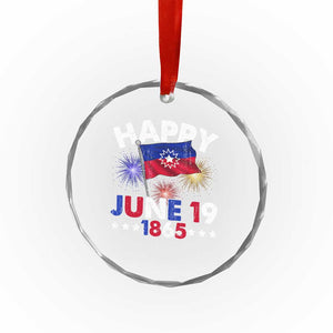Juneteenth Flag Crystal Glass Ornament Black Freedom Black History June 19 1865 TS10 Print Your Wear
