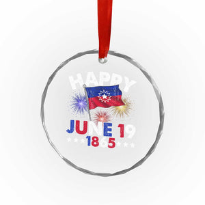 Juneteenth Flag Crystal Glass Ornament Black Freedom Black History June 19 1865 TS10 Print Your Wear