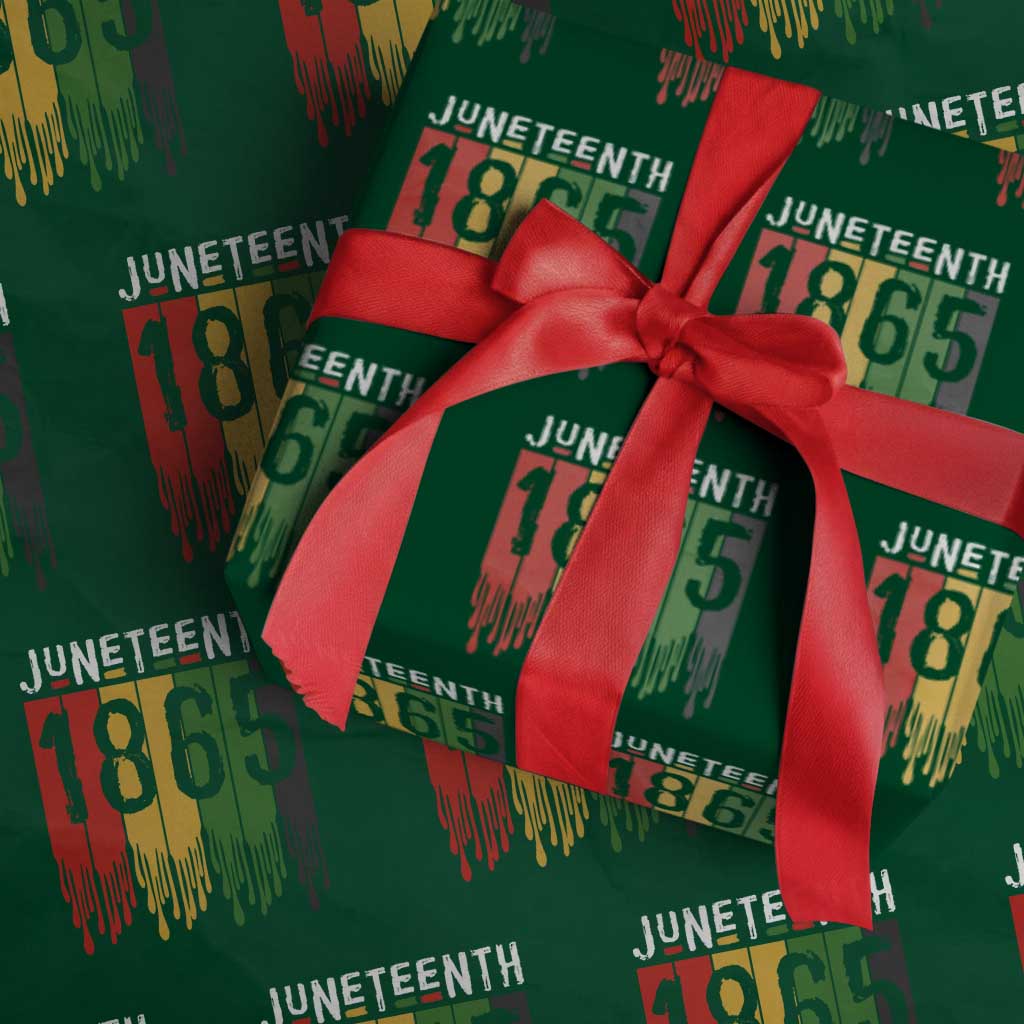 Juneteenth Freedom Pride Wrapping Paper Roll African American Heritage Graphic