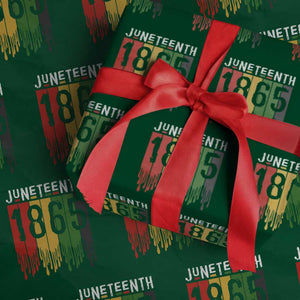 Juneteenth Freedom Pride Wrapping Paper Roll African American Heritage Graphic